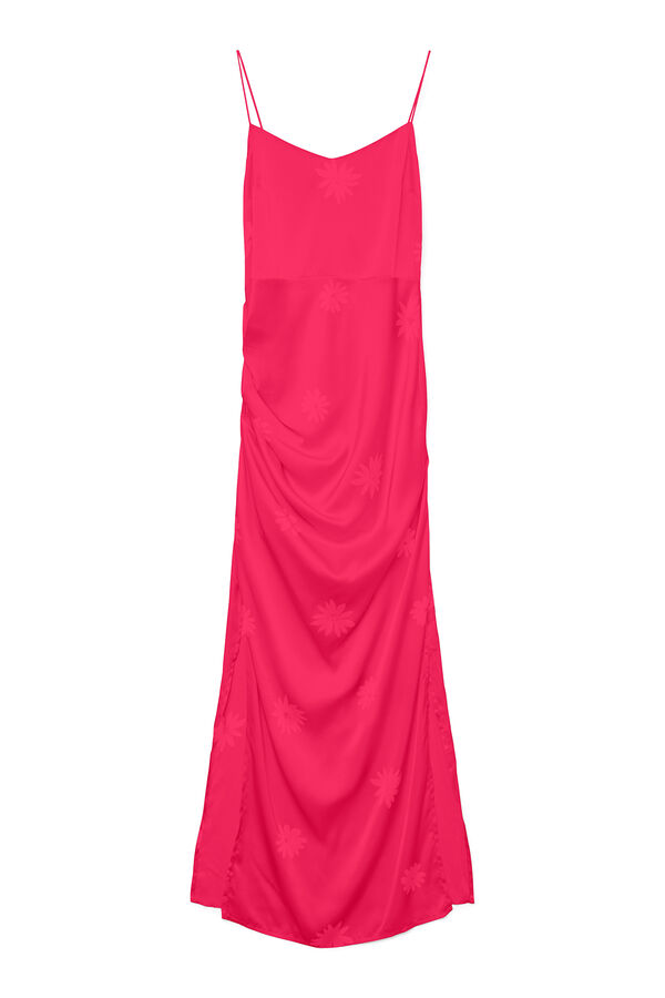 Vero Moda Vestido largo satinado Fucsia