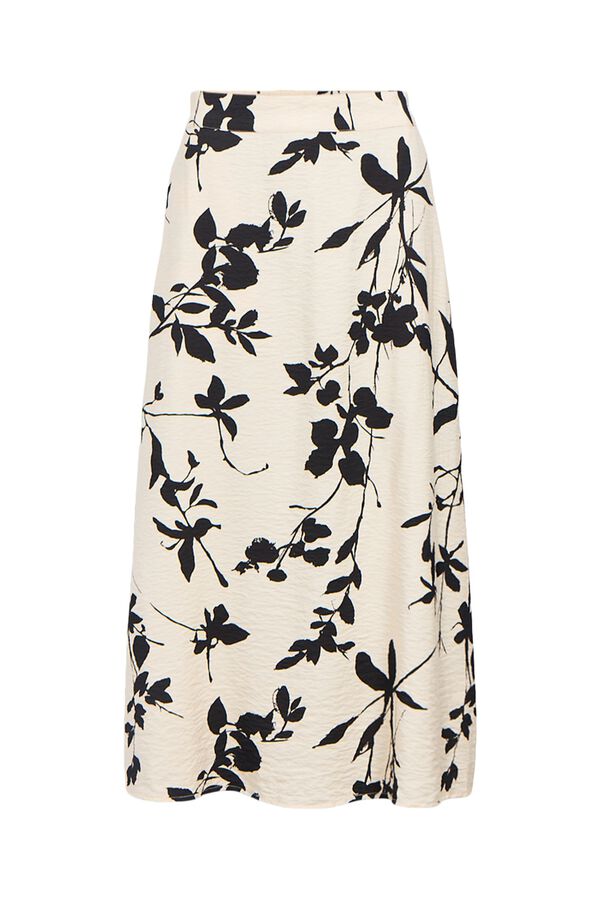 Object Falda midi estampada Estampado blanco