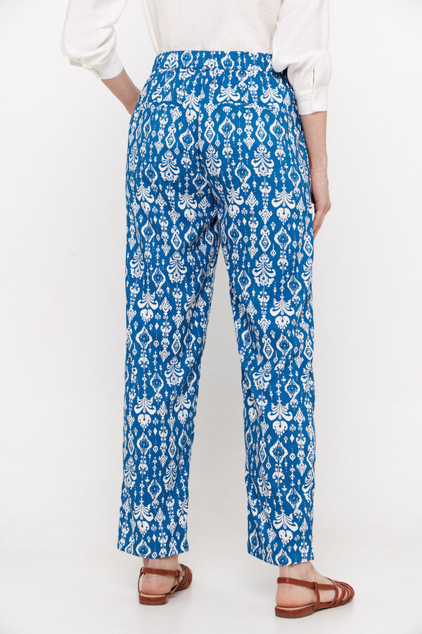 Cortefiel Cal&ccedil;as fluidas estampadas Azul