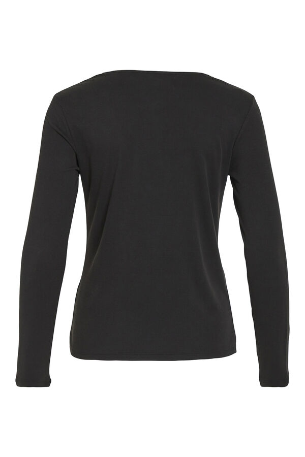 Vila Top de punto nudo Negro