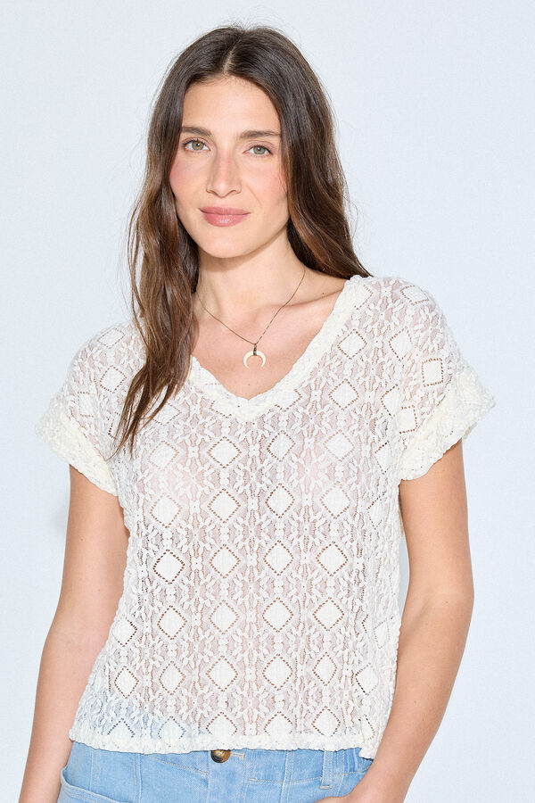 Slowlove Top estructura Marfil