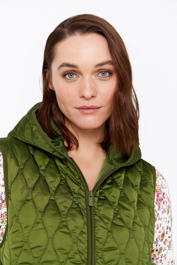 Cortefiel Colete ultraleve water repellent Verde