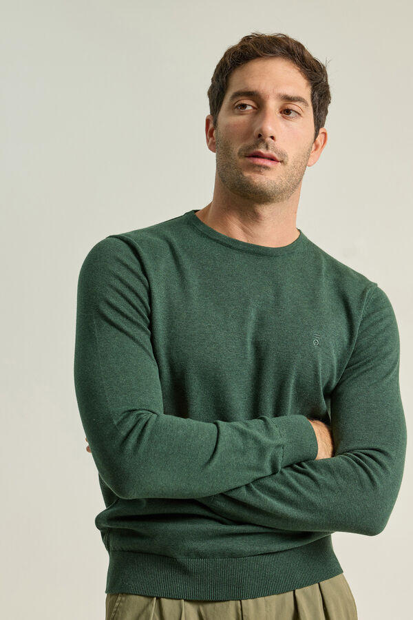 PuroEGO Jersey cuello redondo Verde