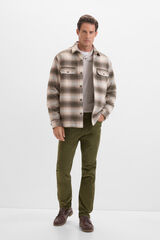 Cortefiel Calças com 5 bolsos slim fit Verde