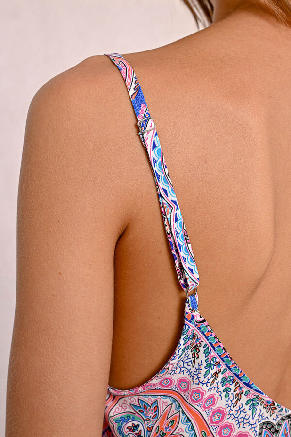 Molly Bracken alças com estampado e babados Multicolorido