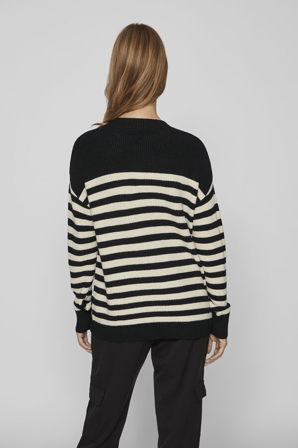 Vila Camisola de malha soft Preto