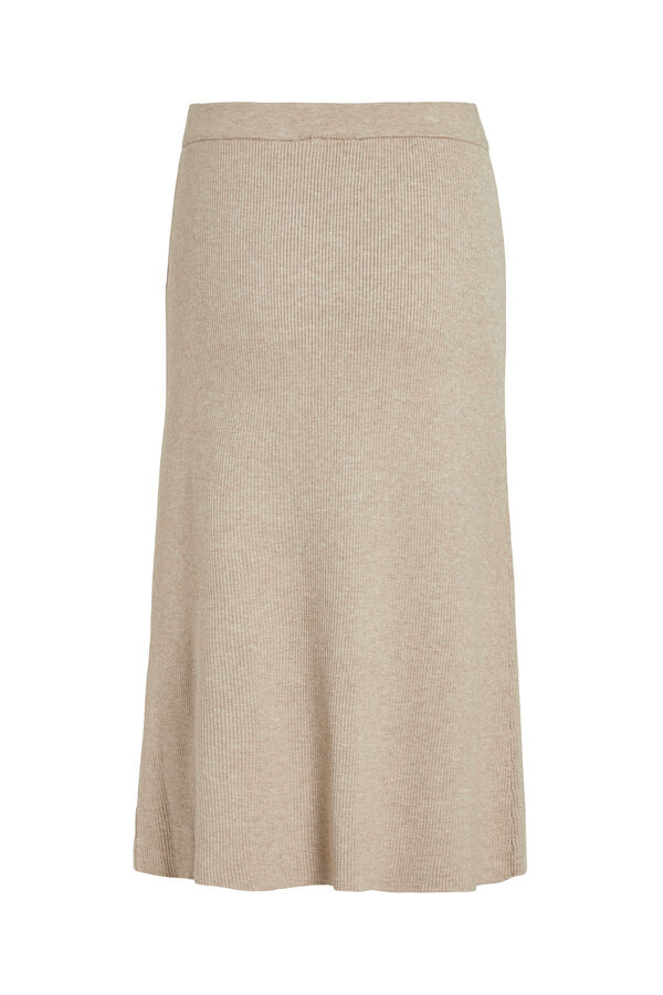 Vila Saia midi de malha malha Castanho