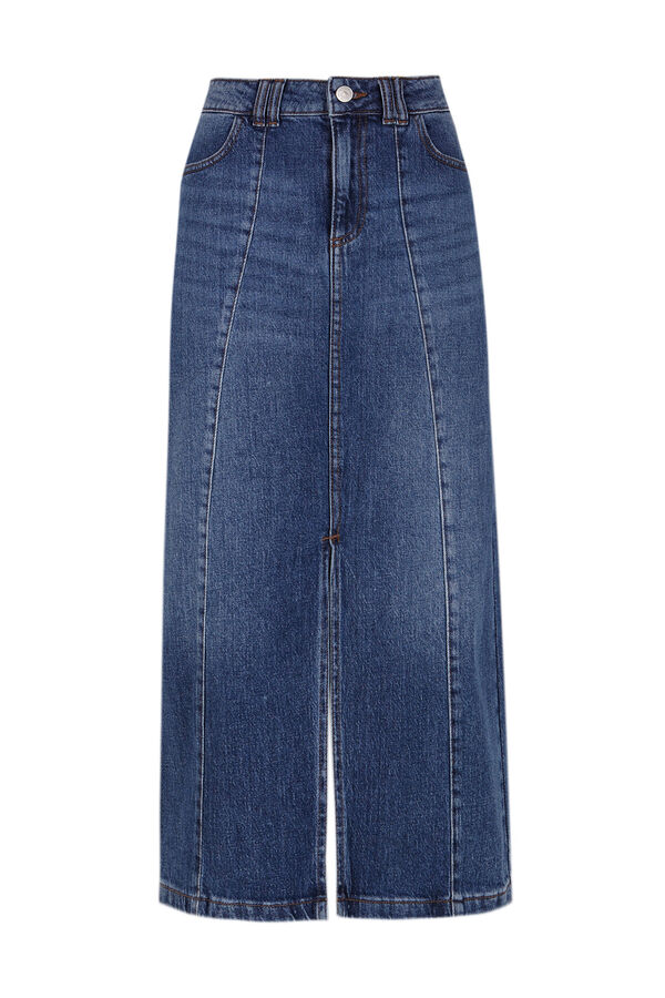 Slowlove Falda Vaquera Cortes Azul