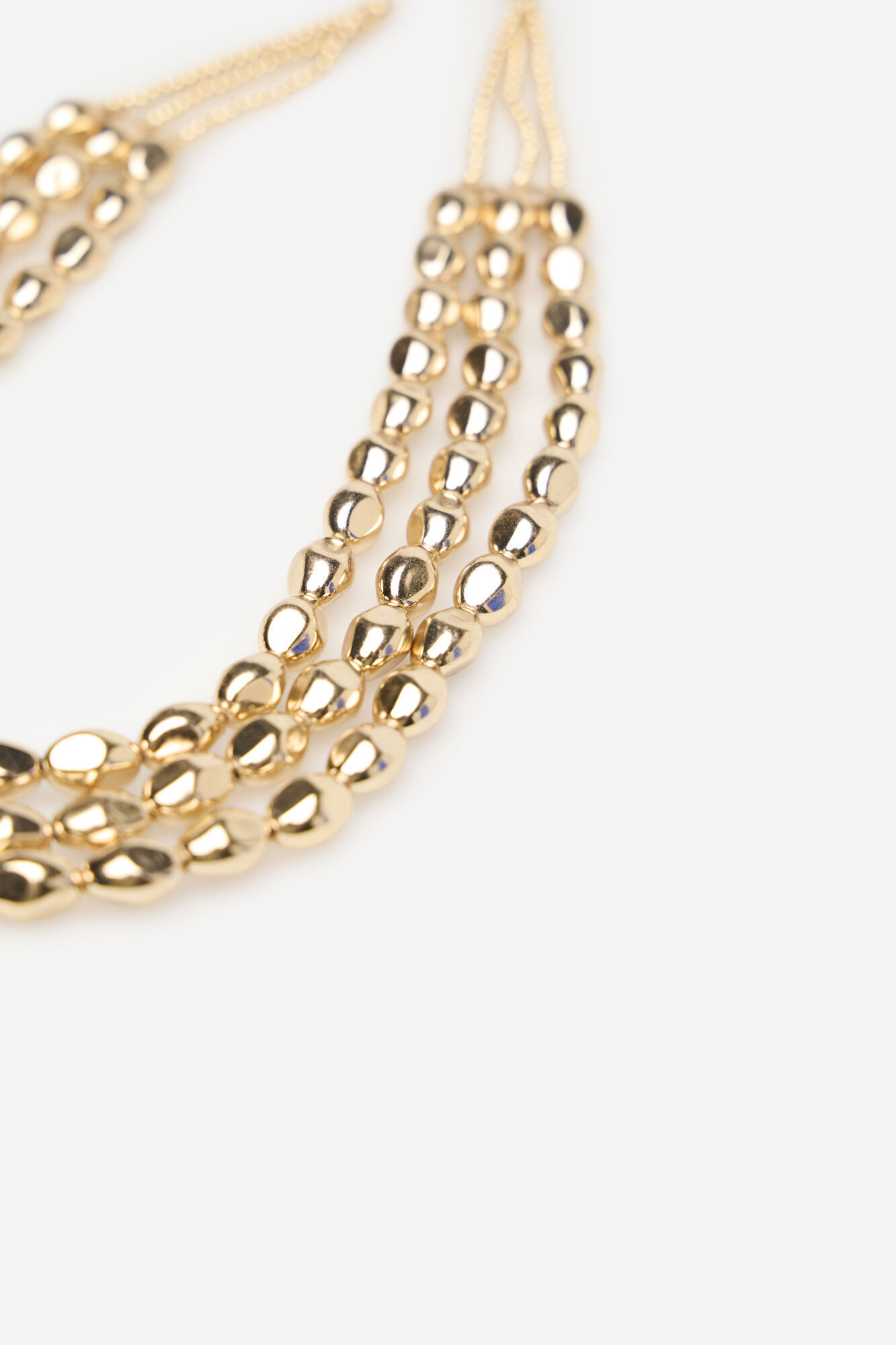 Cortefiel Collar abalorios dorado