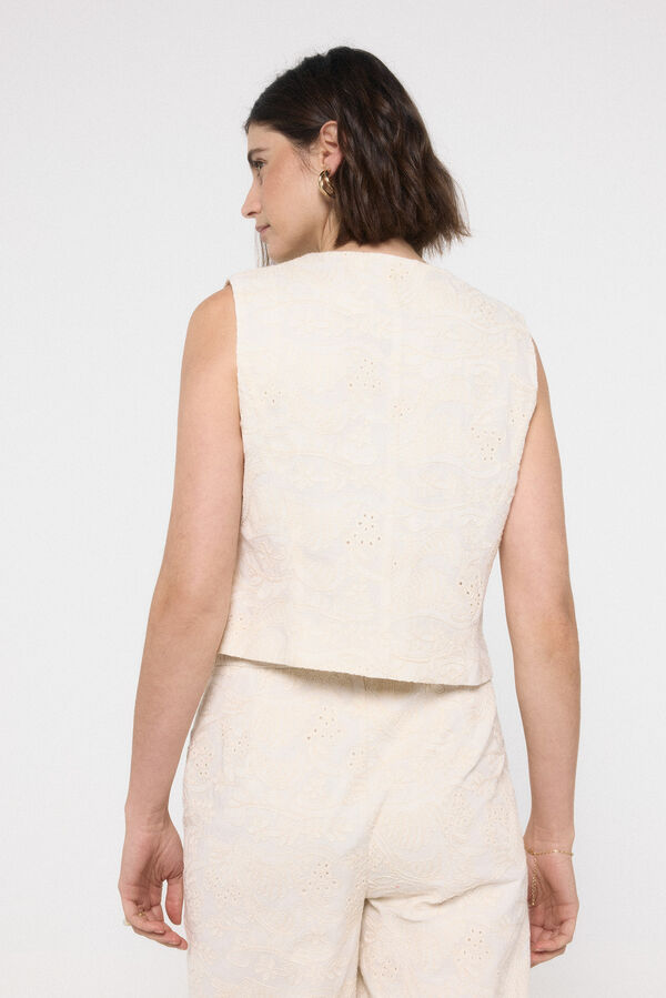 Vero Moda Chaleco con bordados Blanco