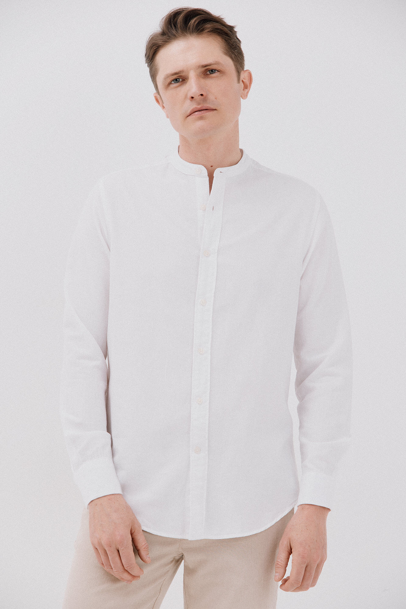 Cortefiel Camisa lisa gola mao.