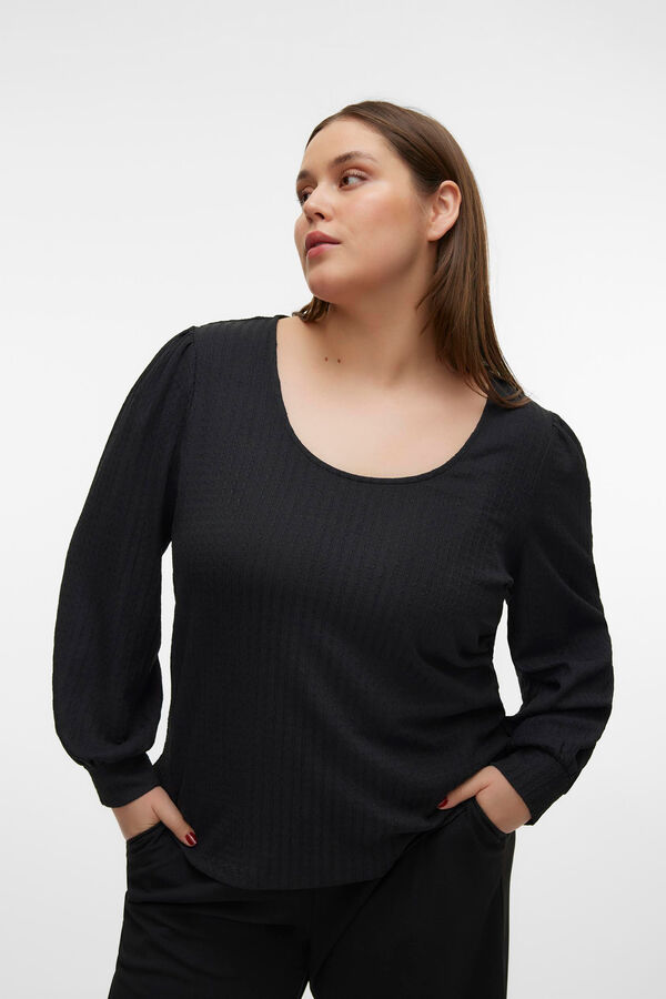 Vero Moda Curve Top de manga comprida Curve Preto