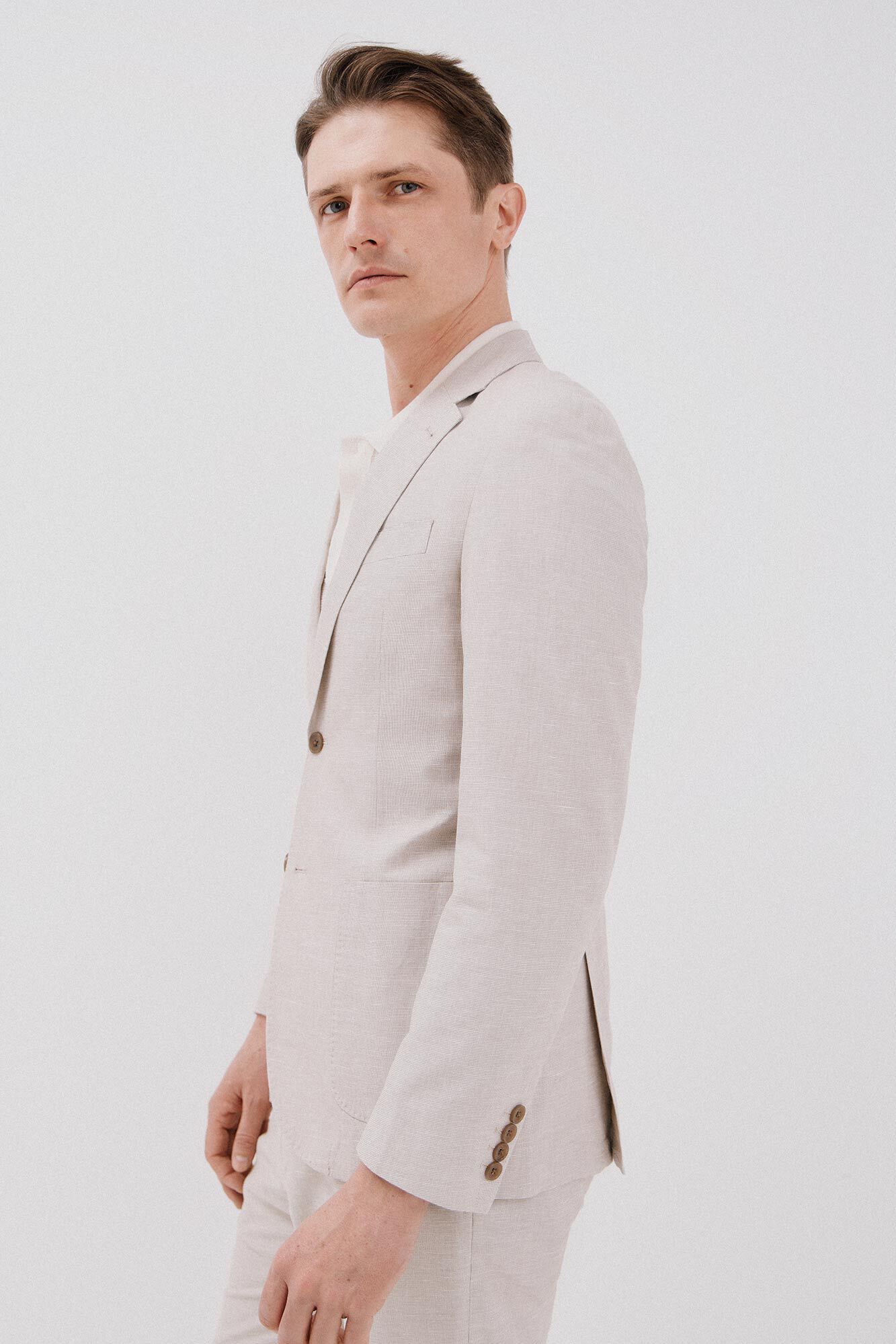 Cortefiel Blazer de algod&atilde;o e linho