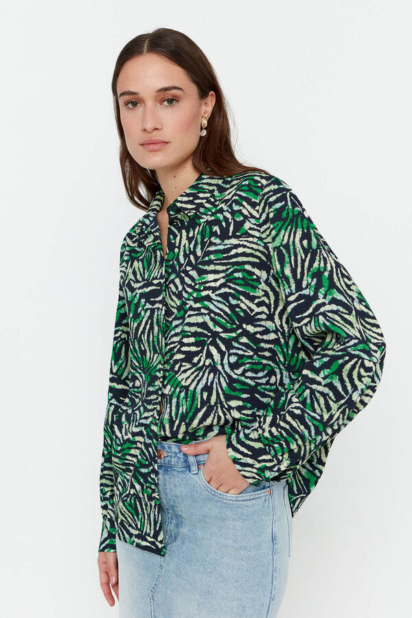 Vero Moda Camisa manga comprida estampada Preto