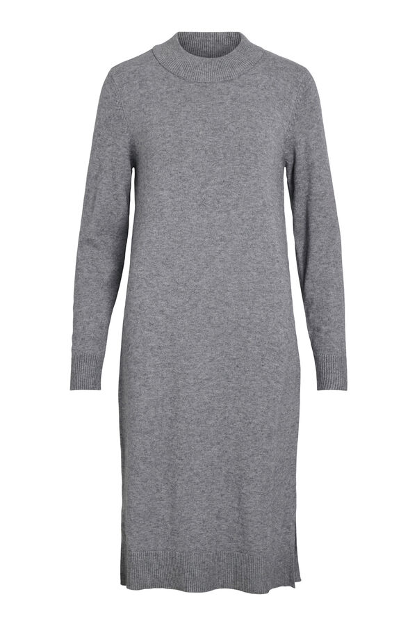 Vila Vestido de punto con viscosa Gris