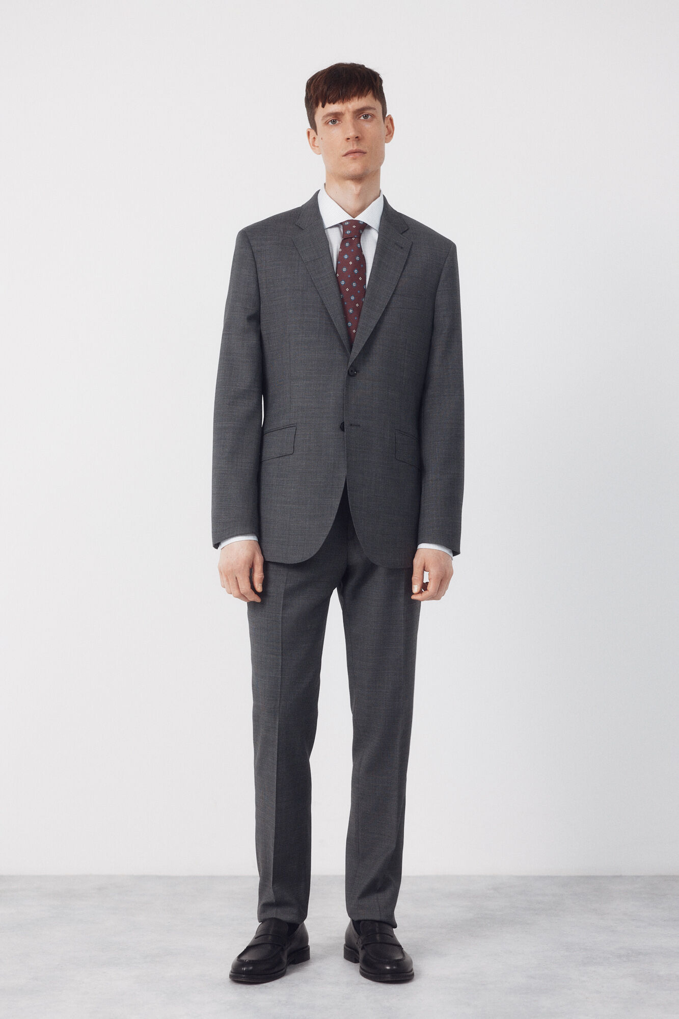 Cortefiel Americana traje dynamic estructura gris