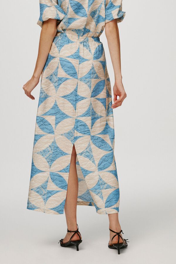 Object Falda largo midi estampado Azul