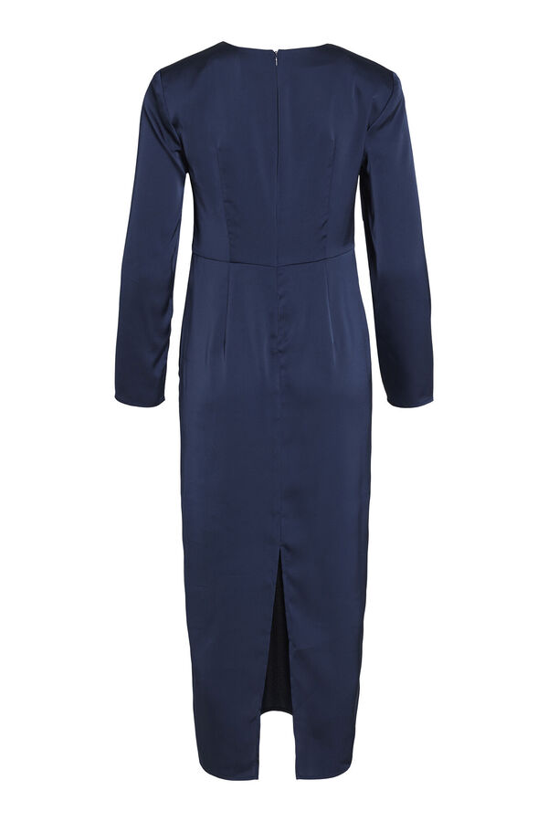 Vila Vestido midi Azul marino