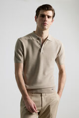PuroEGO Polo punto jersey Beige