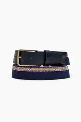 Williot Cinto da Marinha com Fita &Eacute;tnica Azul