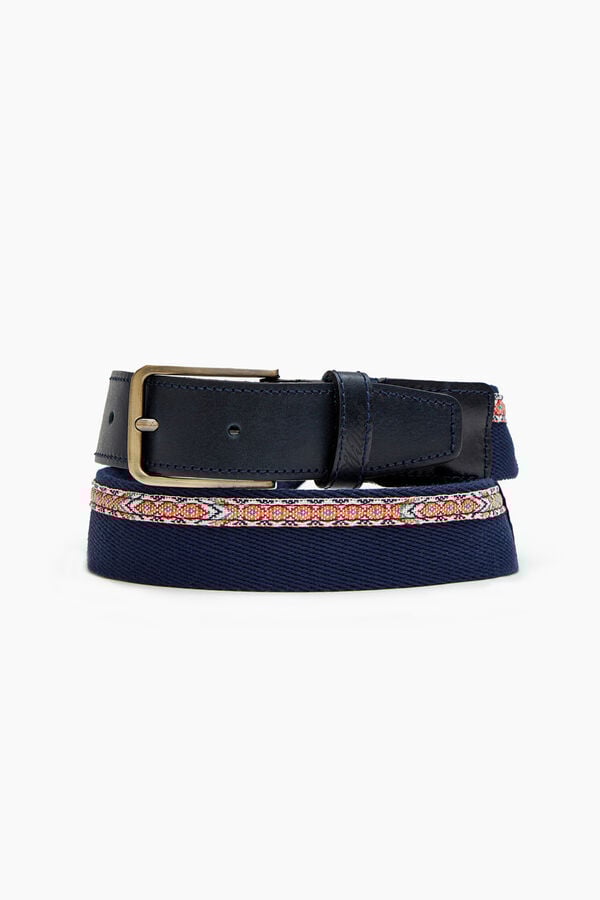 Williot Cinto da Marinha com Fita &Eacute;tnica Azul