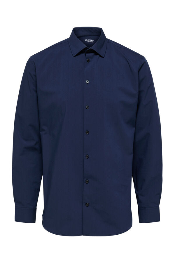 Cortefiel Camisa manga larga Slim Azul