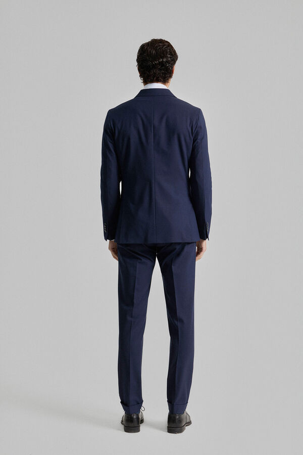 PuroEGO Traje cruzado cuadro gales Azul marino