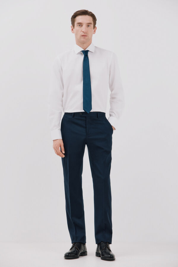 Cortefiel Pantal&oacute;n liso coolmax&reg; Azul marino
