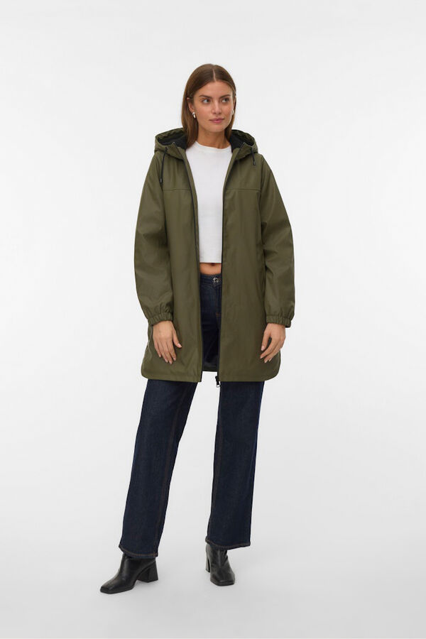 Vero Moda Imperme&aacute;vel com capuz Verde