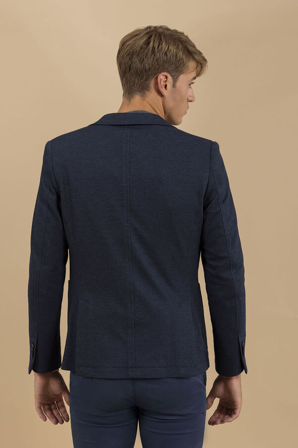 elPulpo Americana jersey microdibujo Azul marino