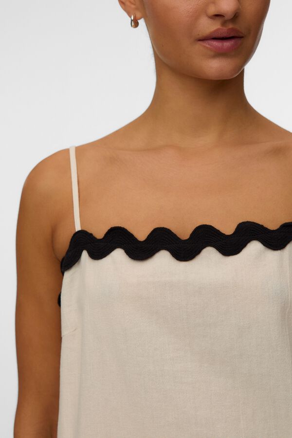 Vero Moda Top de tirantes escote cuadrado Beige