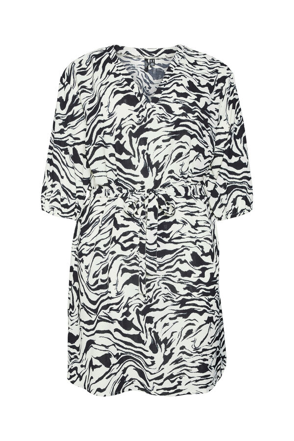 Vero Moda Curve Vestido manga 3/4 talla grande Gris