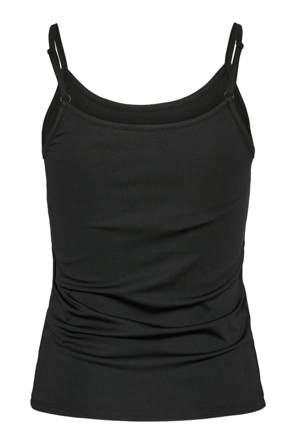 Vero Moda Top singlet el&aacute;stico Negro