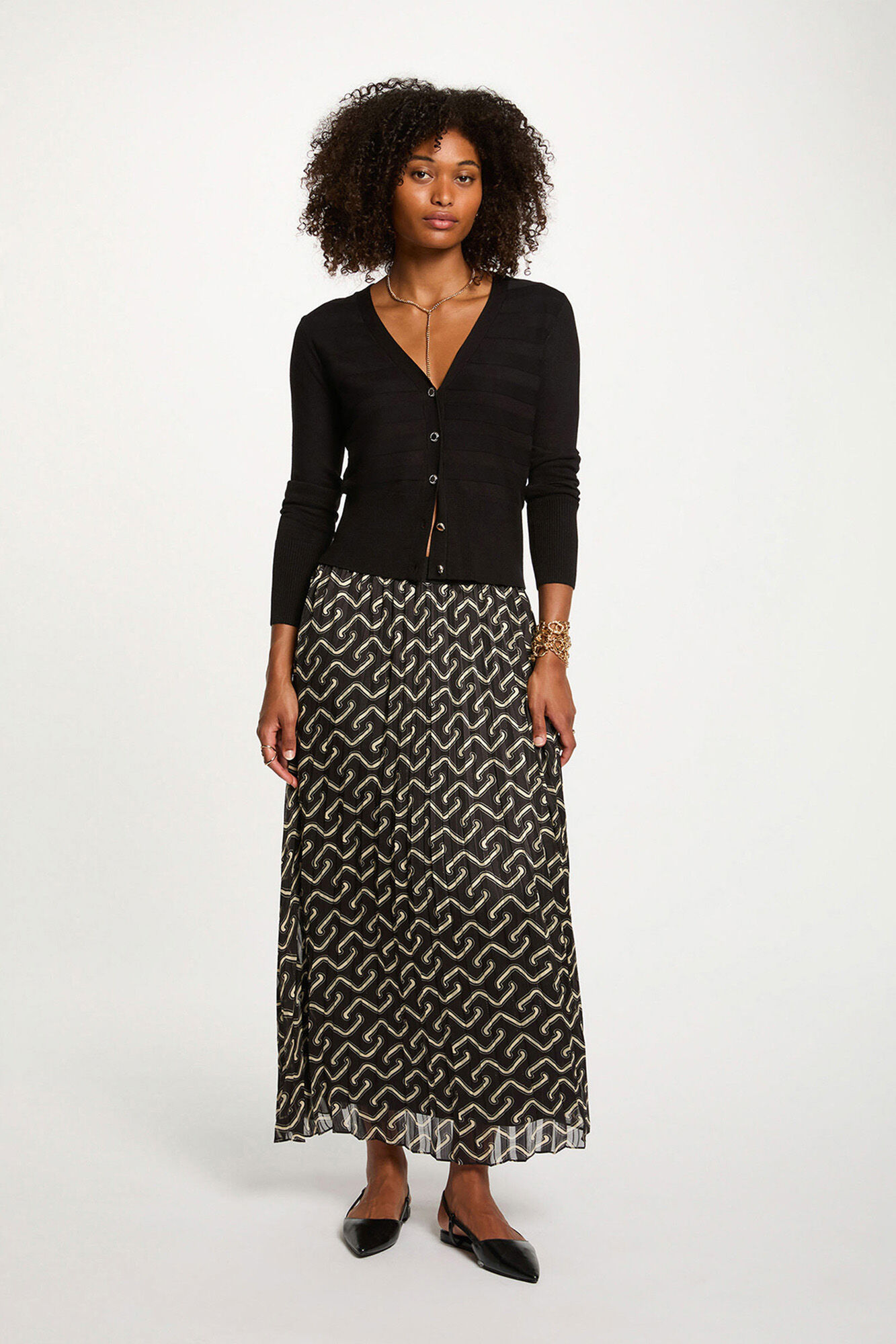 Morgan Falda larga plisada