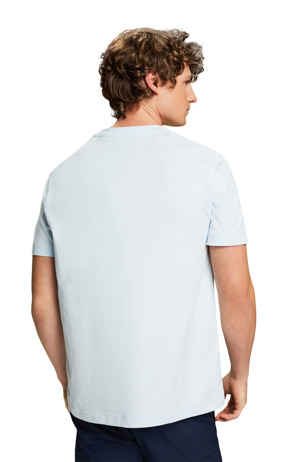 Esprit Camiseta logo algod&oacute;n regular fit Azul