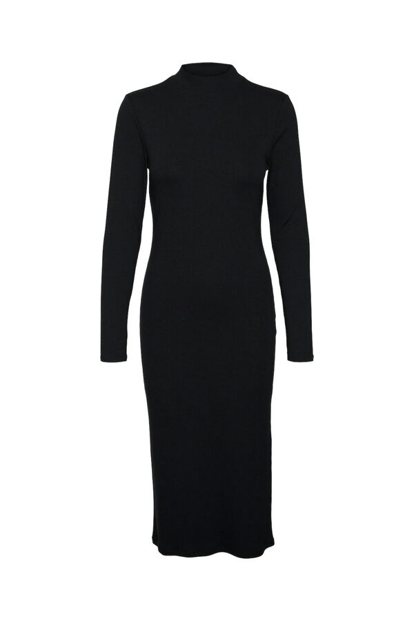Vero Moda Vestido midi de manga comprida  Preto
