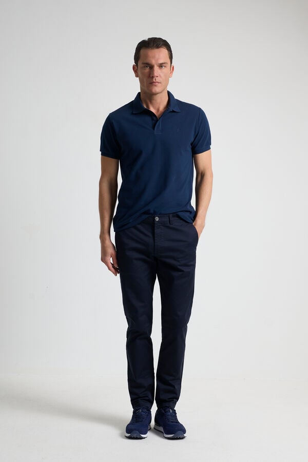 PuroEGO Chinos algod&atilde;o Azul