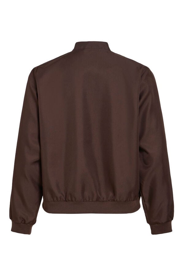 Vila Chaqueta bomber satinada Marr&oacute;n oscuro
