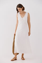 Cortefiel Vestido pedrer&iacute;a Blanco