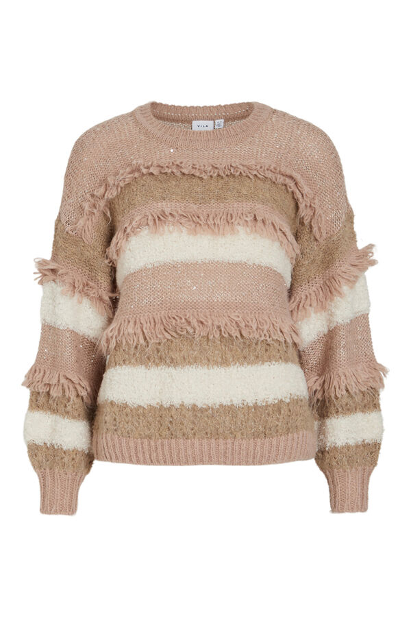 Vila Su&eacute;ter riscas com franjas Castanho