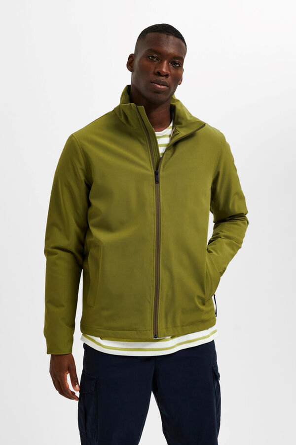 Selected Casaco curto imperme&aacute;vel 100% sustent&aacute;vel Verde