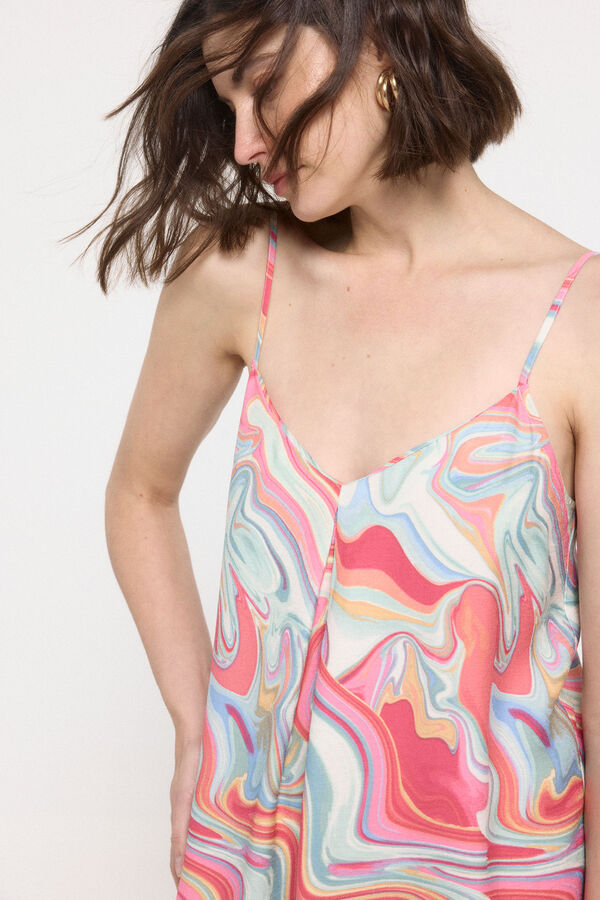 Vero Moda Vestido midi tirantes Gris