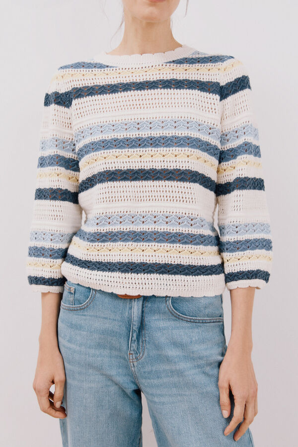 Cortefiel Jersey rayas multicolor Azul