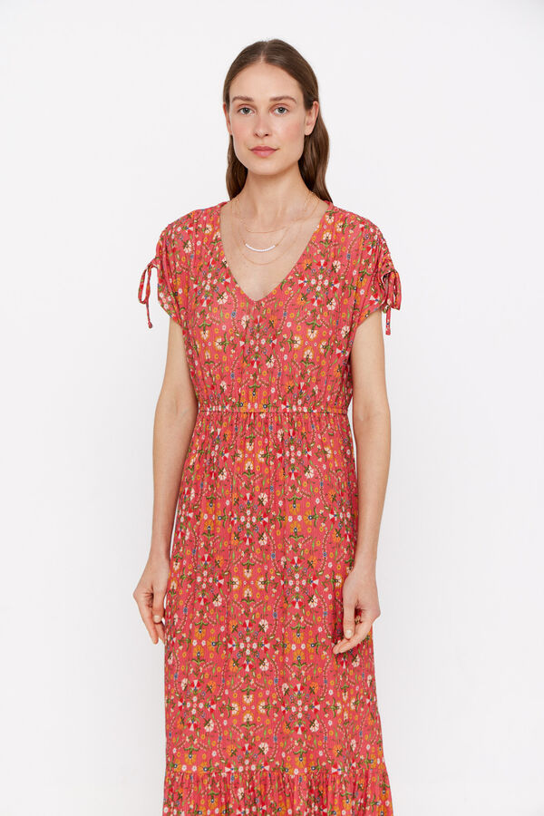 Cortefiel Vestido de punto estampado Multicolor