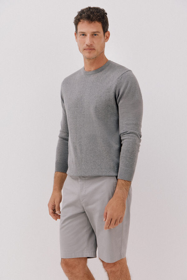 Cortefiel Bermudas chinos estampadas Cinzento