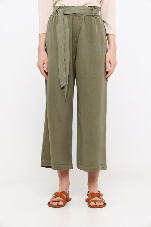 Cortefiel Cal&ccedil;as fluidas palazzo fit Verde