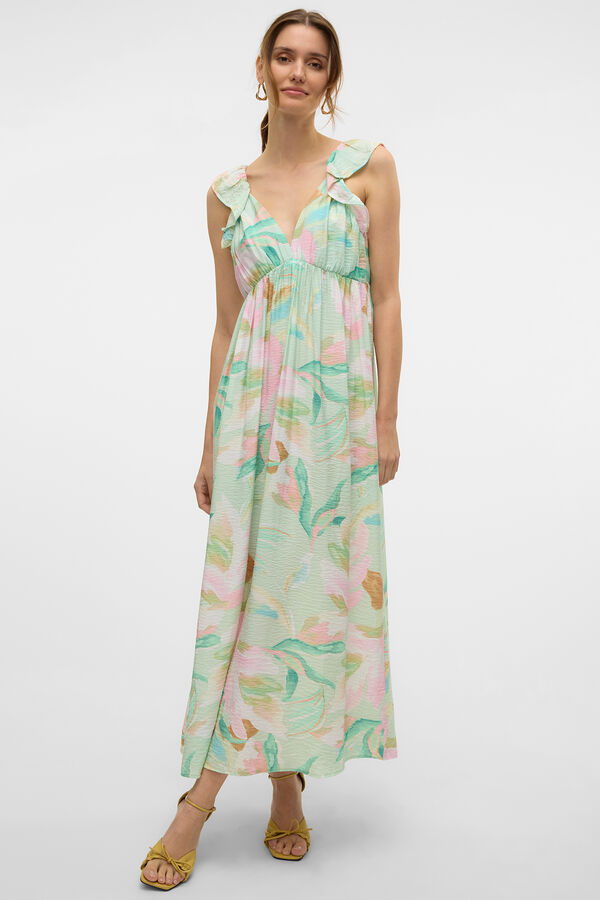 Vero Moda Vestido largo de tirantes Verde