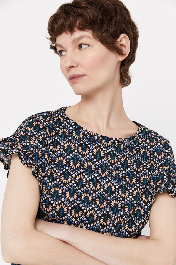 Cortefiel Camiseta volante Multicolor