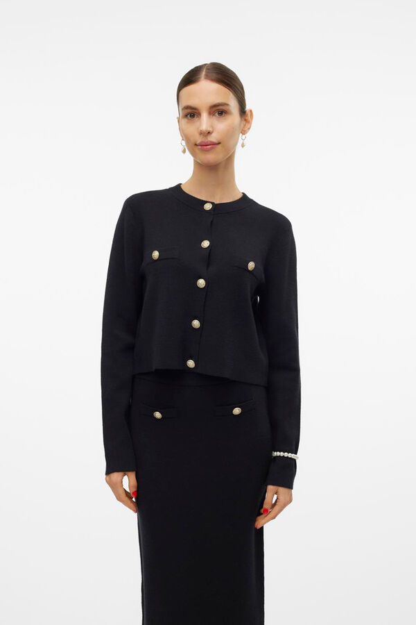 Vero Moda Cardigan com acabamento contrastante&nbsp; Preto