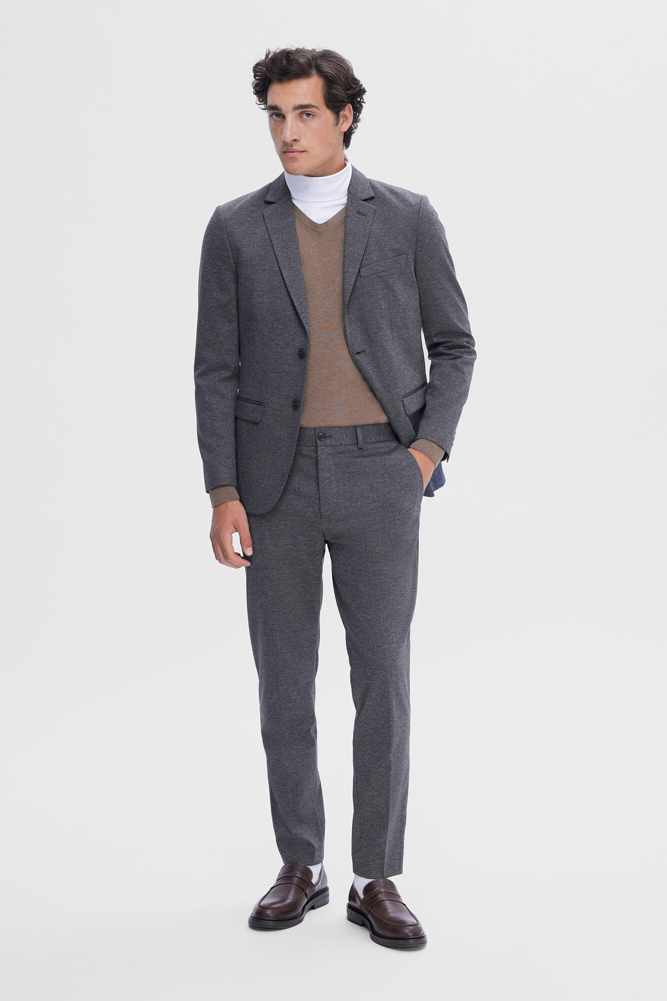 Selected Americana de hombre slim fit tejido estilo jersey.